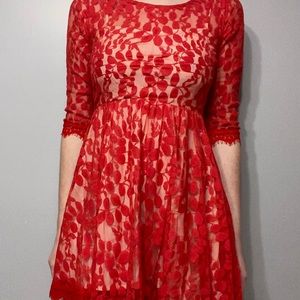 Red Free People Dress